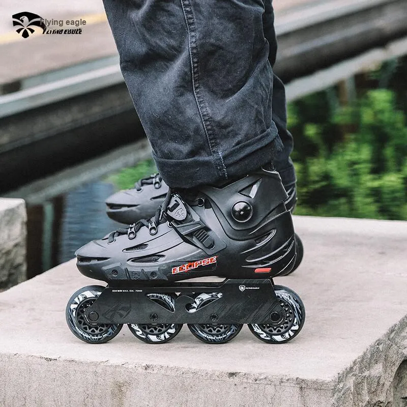 FLYING EAGLE Inline Skates Unisex Black Red-5