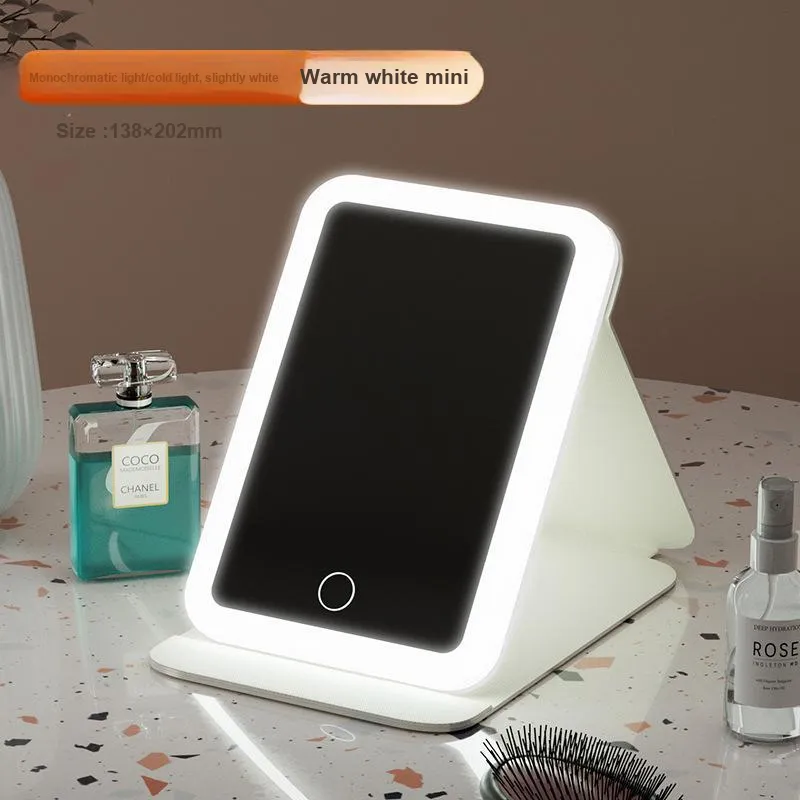 Evening Tang LED Travel Portable Foldable With Light Stand Make Up Mirrors-1
