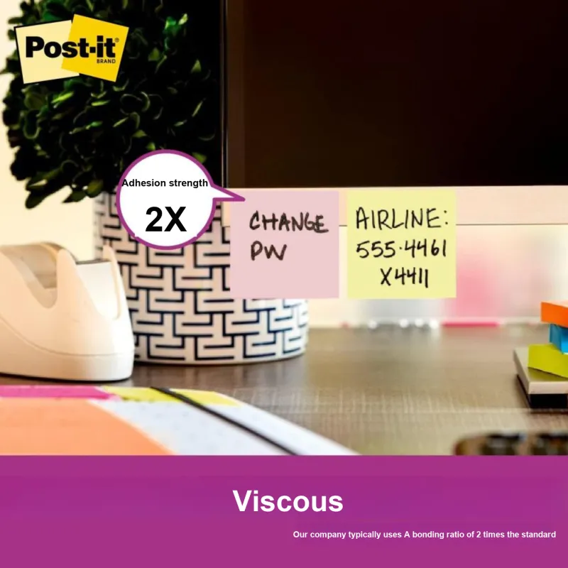 3M Strong Adhesive, Soft Colors 50x50 Mm 90 Pcs X 10 Books Notebook/Post it Notes-1