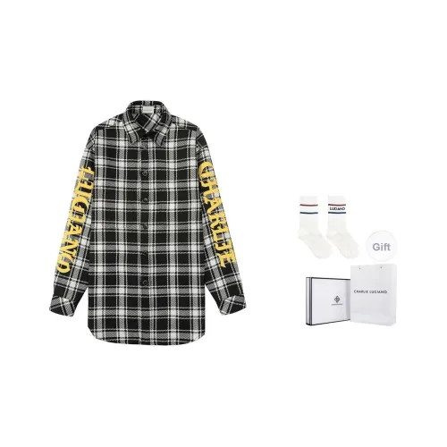 Charlie Luciano Рубашка Унисекс Черный Белый