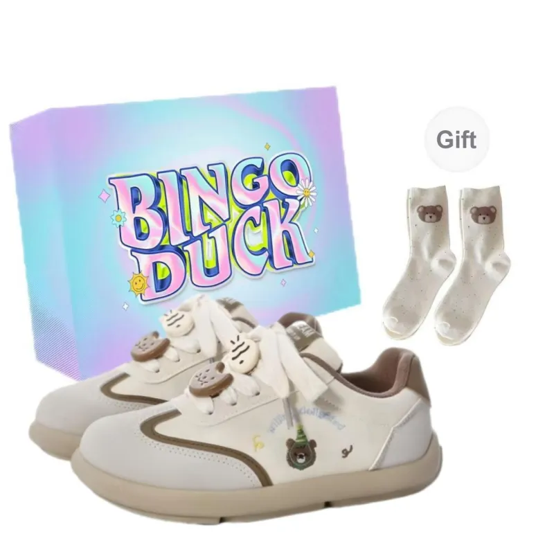 BINGO DUCK Slip Resistant Low Top Skateboard Shoes Women's-4