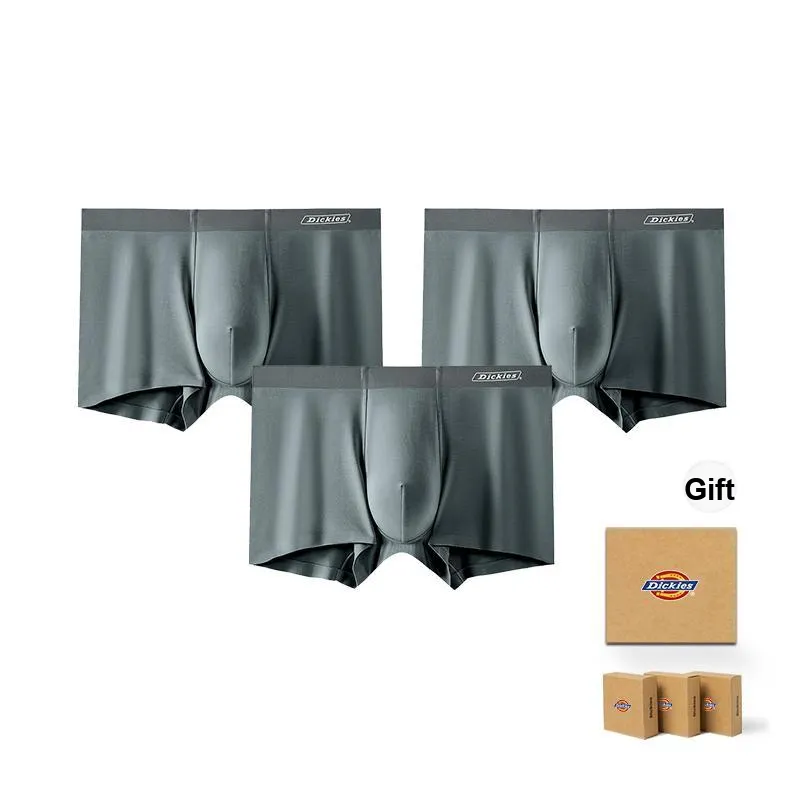 Dickies Underwear Gift Box Men's Seamless High Rebound Boxer Briefs 3 Pack-4