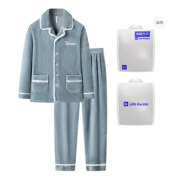 HLA Pajama Set Men's Shopping Bag Light Blue