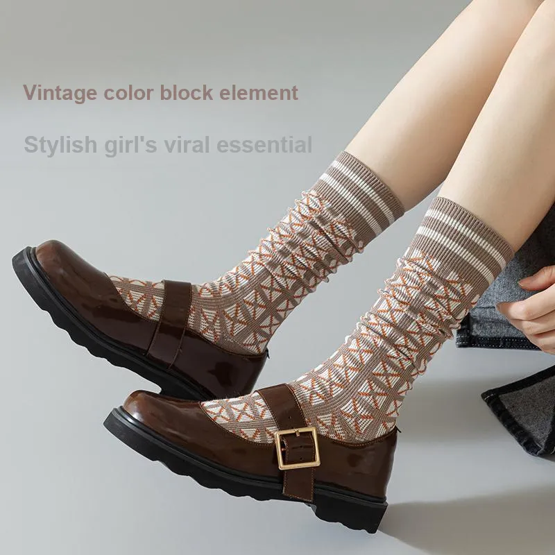 JIAZINI Knee High Socks Women's Combo Set-7