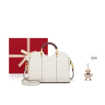 CNOLES Cow Leather Handbag, Crossbody Bag Large Size Women's Multicolor