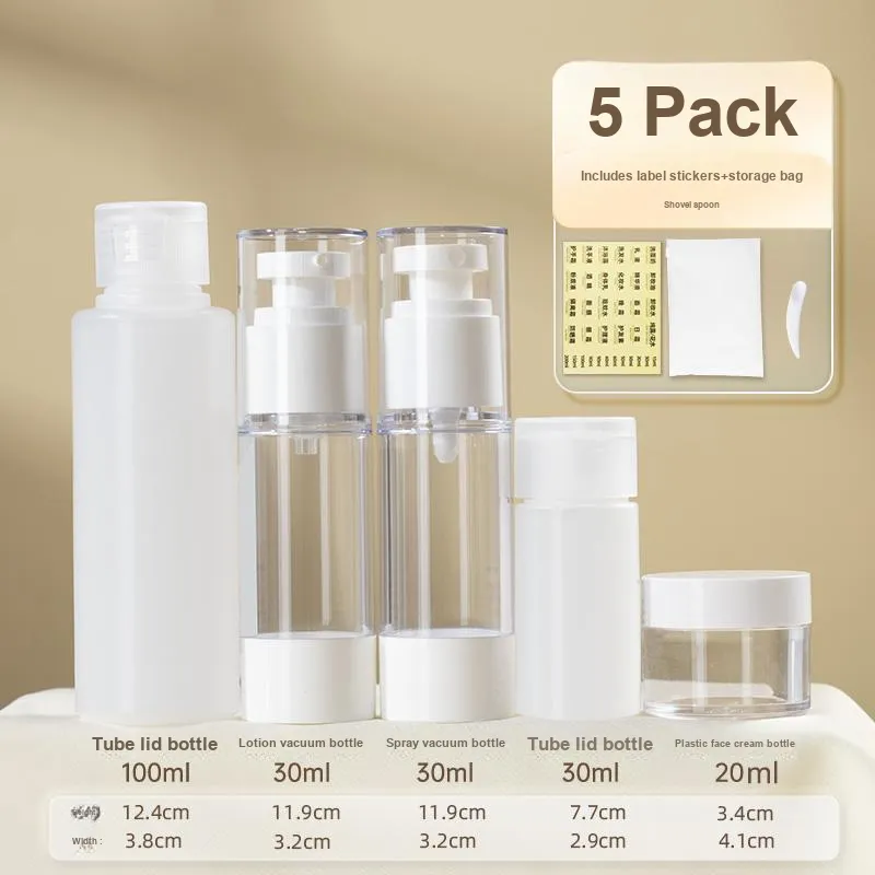 NILIYA Vacuum Travel Dosing Bottles Portable Set Empty Bottle Sample-4
