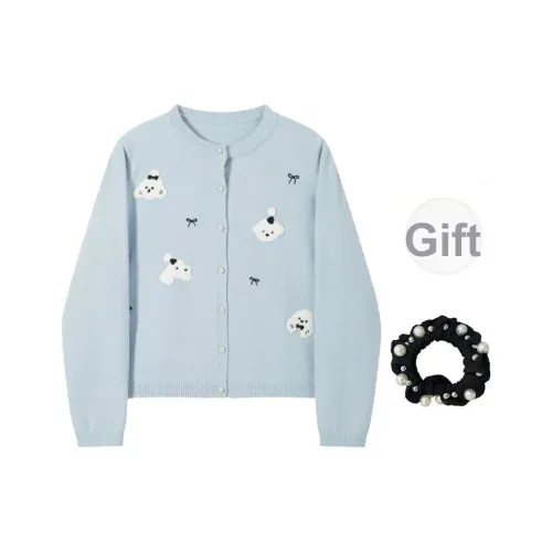 WUSHANSHAN Синий + Резинка для волос С подарками Женские Трикотаж