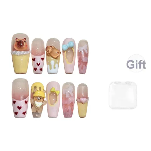 Song Biography Cute Cartoon 3D-эффект Мягкий Элегантность False Nail Средний LADDER 25мм