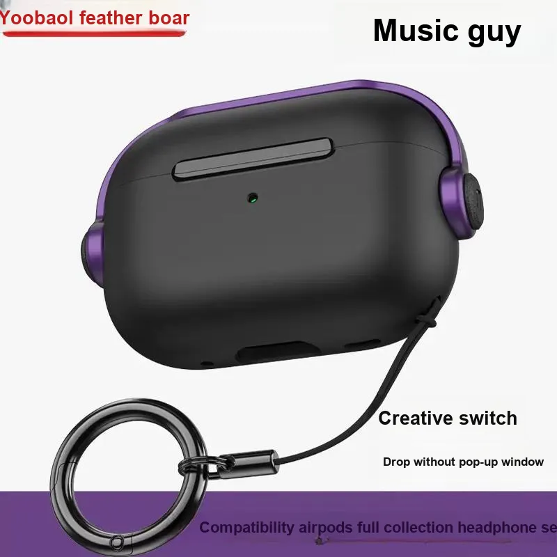 Yoobao Compatibility AirPods Full Collection TPU Lock Stand Design Fully Enclosed Impact Resistant Headphone Cases-1