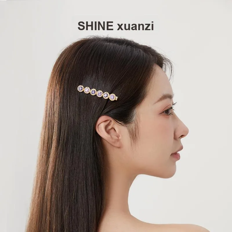 SHINE Alloy, Crystal Diamond Hair Clips Women's-2