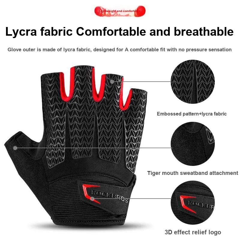 ROCKBROS Cycling Gear Cycling Glove Outdoor Cycling & Mountaineering Sports Unisex-38