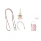Pink Leather Chain 120cm+Rhinestone Decorative Chain+Small Coal Ball