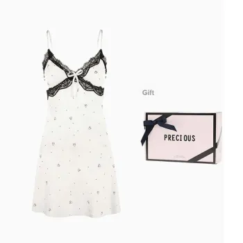 METE WHALE MT Nightgown Women's Gift Box Set White Sweetheart