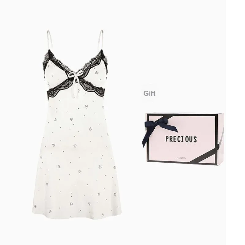 METE WHALE MT Nightgown Women's Gift Box Set White Sweetheart-0