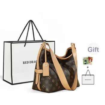 RED DRAGONFLY PVC Tote Shopping Bag Shoulder Bag Mommy Bag Crossbody Bag Bucket Bag Commute Regular Unisex Dark Coffee