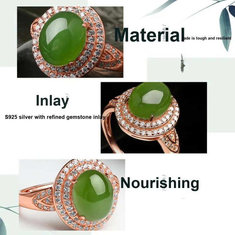 Oriental Jade Hetian Jade Rings Jasper Women's-3