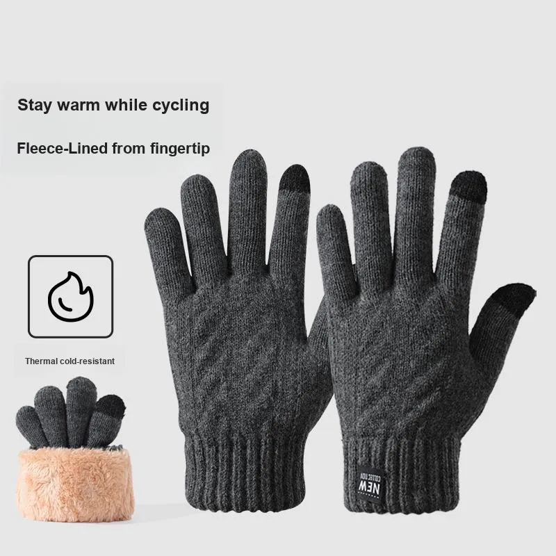 YUZHAOLIN Polyamide Knit Gloves Men's-1