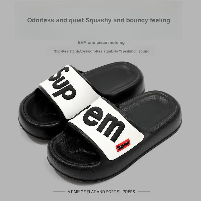 Foot Recreation Slippers Summer Indoor Home Slippers Slip Resistant Bathroom Couple Eva Home Slippers-26