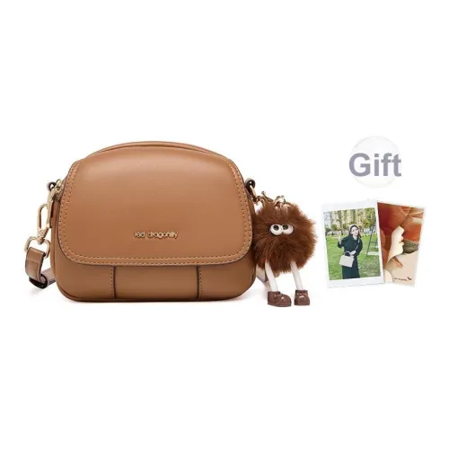 RED DRAGONFLY ПУ (полиуретан) с синтетической кожей сумка через плечо женская кофейного золотисто-коричневого цвета