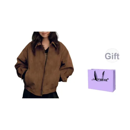 LADYXIEXIE Коричневый Женский Куртка