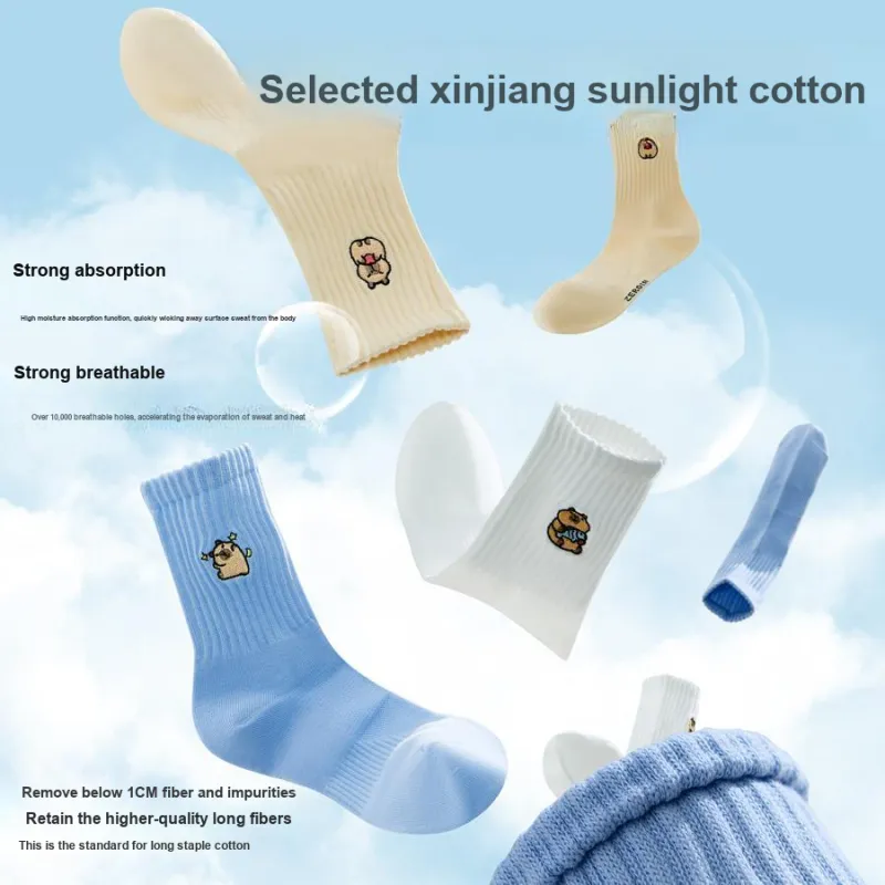 ZEROIN Mid Calf Socks Unisex Box 4 Pack-3