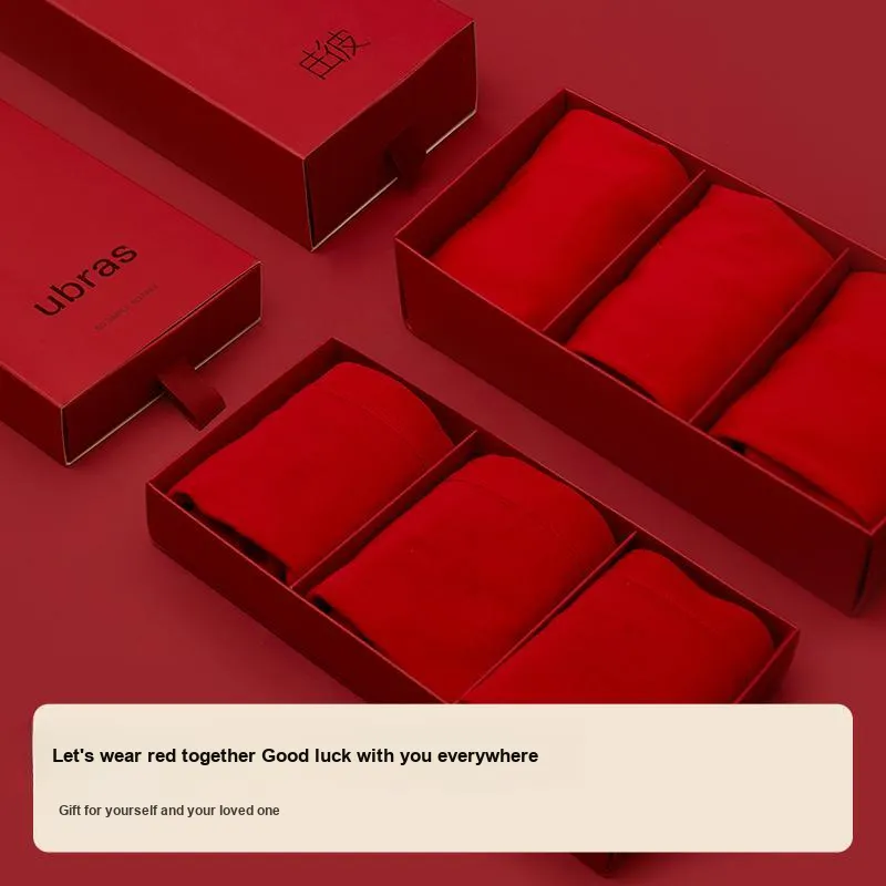 Ubras Comfortable Underpants Collection Red Box Collection Underpants Unisex-16