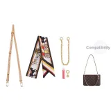 Vegetable Tanned Leather Adjustable 90-120cm+Silk Scarf+26cm Copper Decorative Chain (Accessory Included)