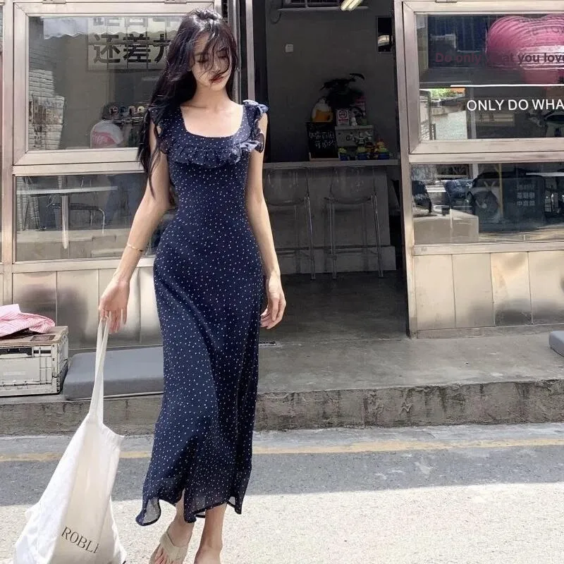 Vine Color Sleeveless Dress Women's-19
