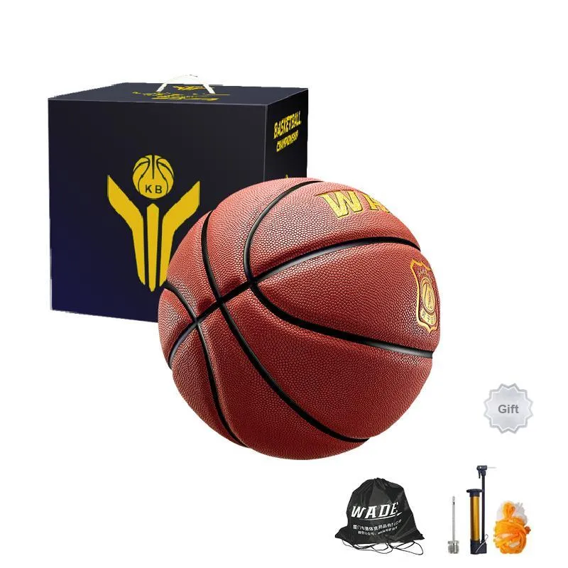 WADE Microfiber Leather Basketball Red Brown Size 7 Training Unisex-4