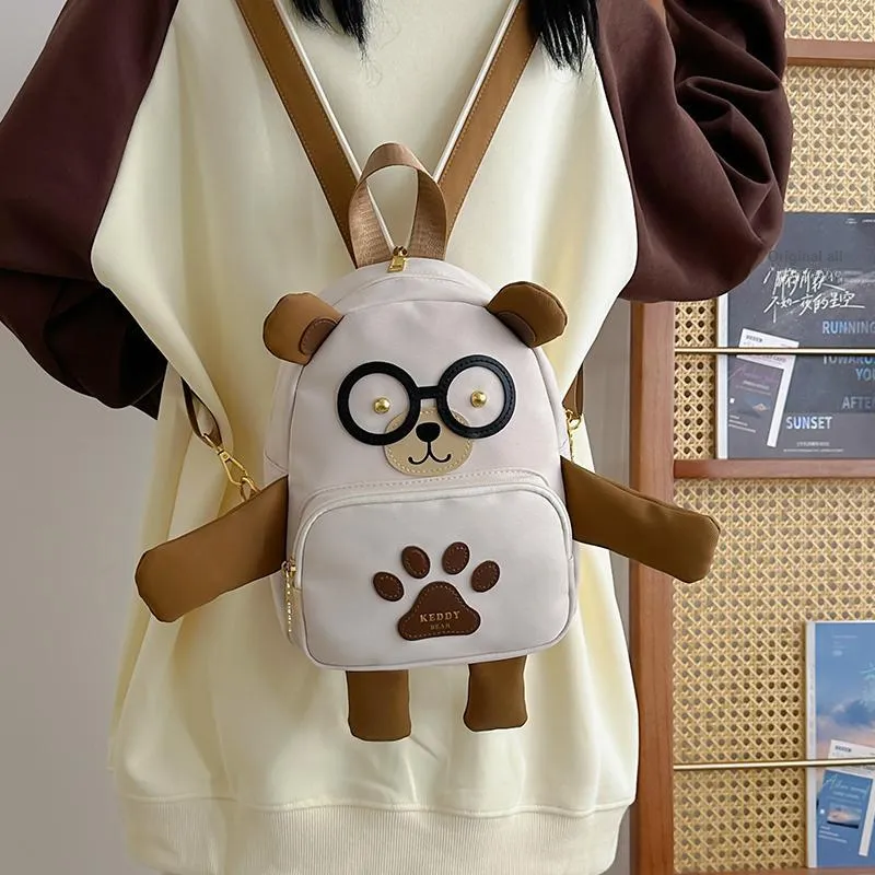 Homeboisportclub Nylon Backpack Unisex Brown/White-3