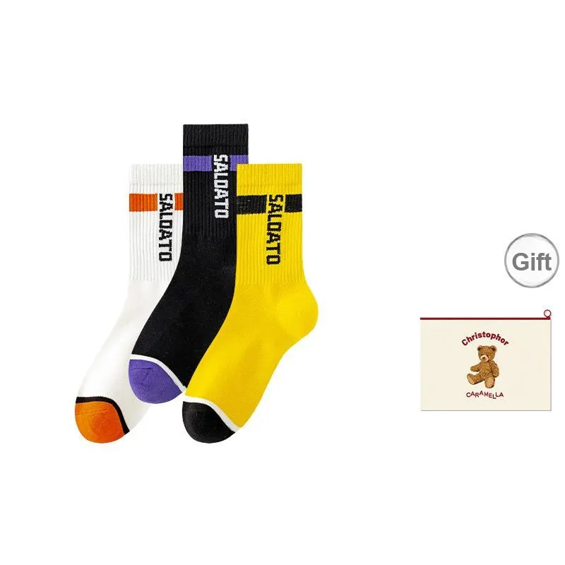 Caramella Mid Calf Socks Men's Shopping Bag Combo Set-14