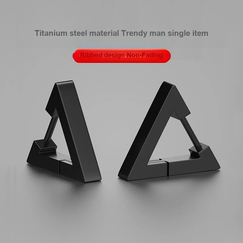 DAIRUO Titanium Steel Earrings Men's-2