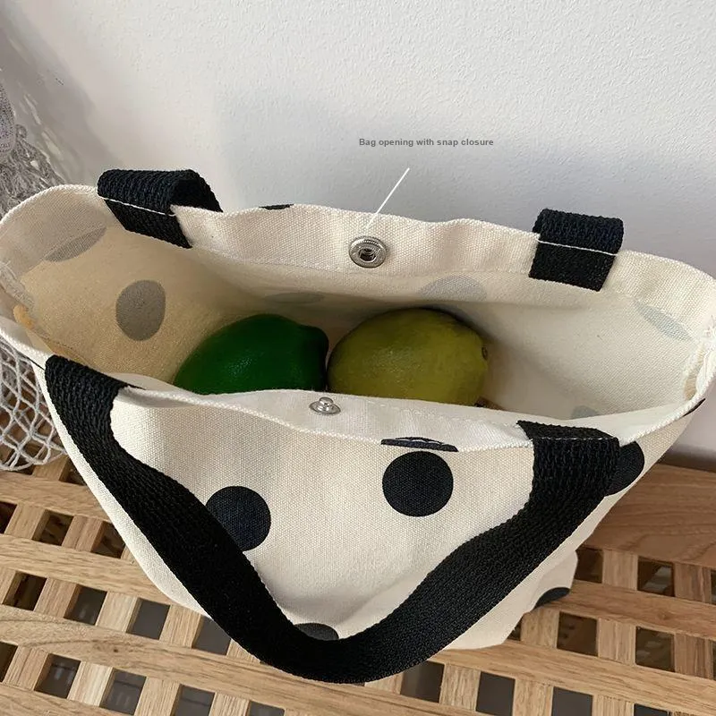JINGLINGLONG Lunch Box Bag+Shopping Bag+Pocket+Meal Delivery Bag+Outing Lunch Bag+Office Worker Canvas Portable-3