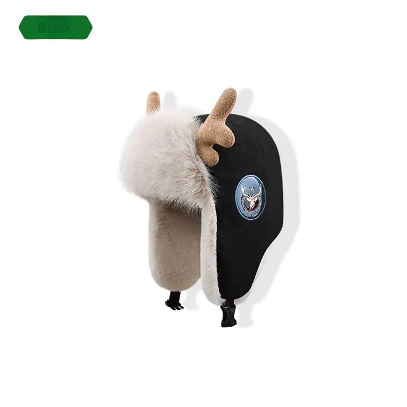 Mulinsen Plush Leather Trapper Hats Unisex-3