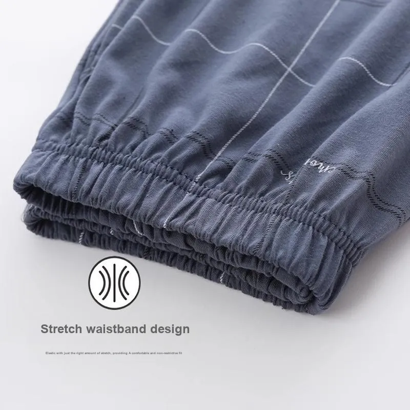 MIIOW Pajama Pants Men's Navy Blue-4