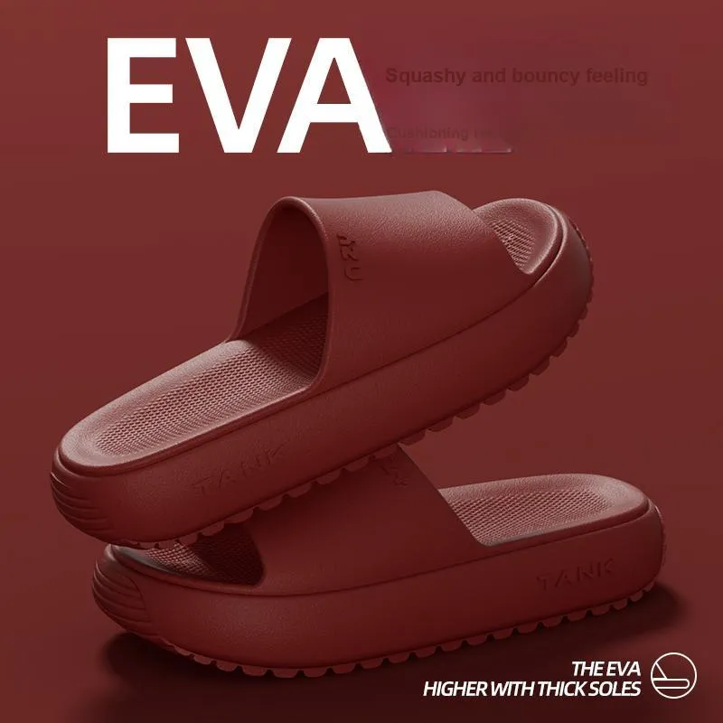 Warm Edge Platform Slippers Summer Home Indoor Minimalist Style Slippers For Students And Dormitory Use-3