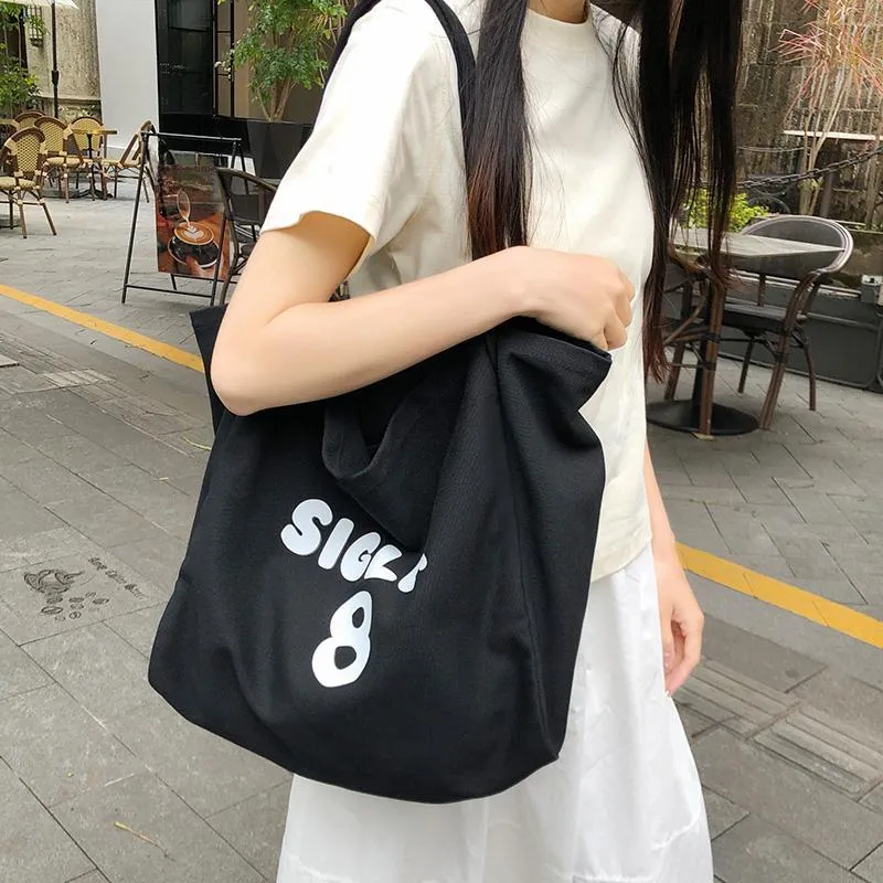 DCLOUD Canvas Tote Bag, Shopping Bag, Canvas Bag, Shoulder Bag Unisex Multicolor-22