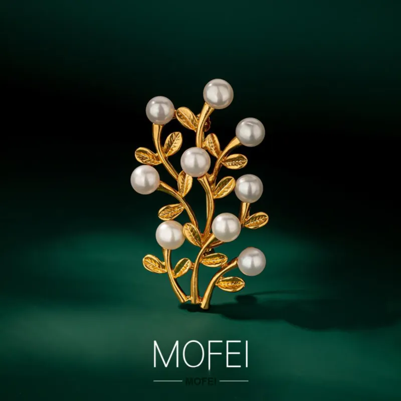 Mofei Pearl Brooches Unisex-1