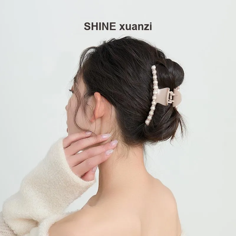 SHINE Pearl Pink Collection Acrylic, Crystal, Shell Pearl Hair Clips Women's-3