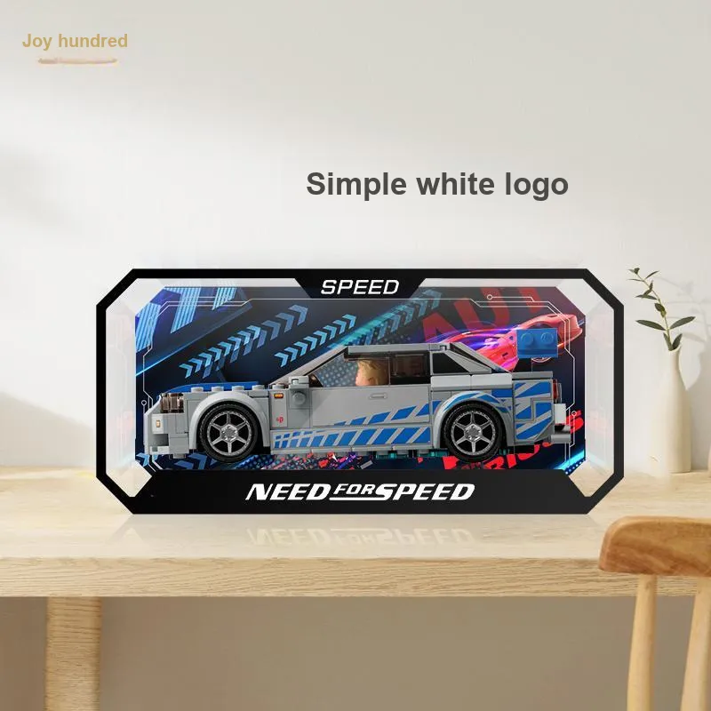LIGHT YOUR BRICKS Joy 100 Building Block Speed Collection Car Alloy Model Racing Car Display Case Model Accessories-13