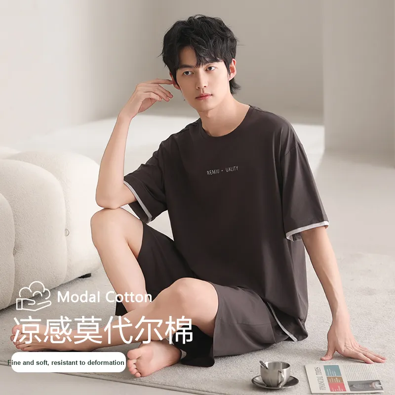 XIA.WA.ZHI.XIU Pajama Set Men's Gift Box Set Black-5
