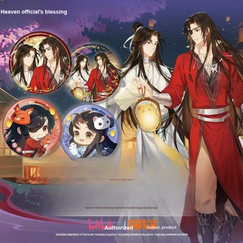 CARD.FUN Heaven Official's Blessing Animation 'Together Through The Days' Коллекция Жестяной Мини Значок Слепая Коробка