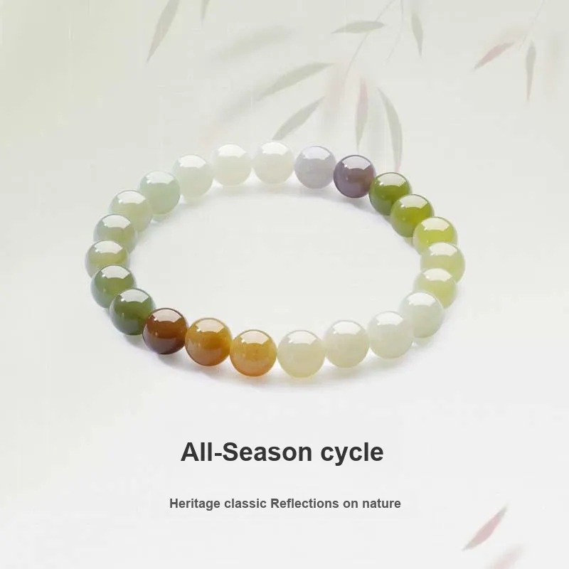 CHOW TAI SENG Hetian Jade Bracelet Hand Accessory Beads White Jade/Pale Greenish White Jade Women's-1