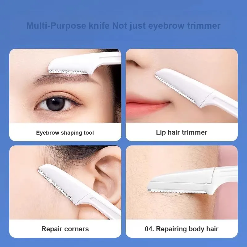 Oeiez Beginner Foldable Eyebrow Razors For Women's Safety Shaving, Full Set For Men And Women's Make up Tools-4