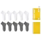 [10 Pack]5 White+5 Light Gray