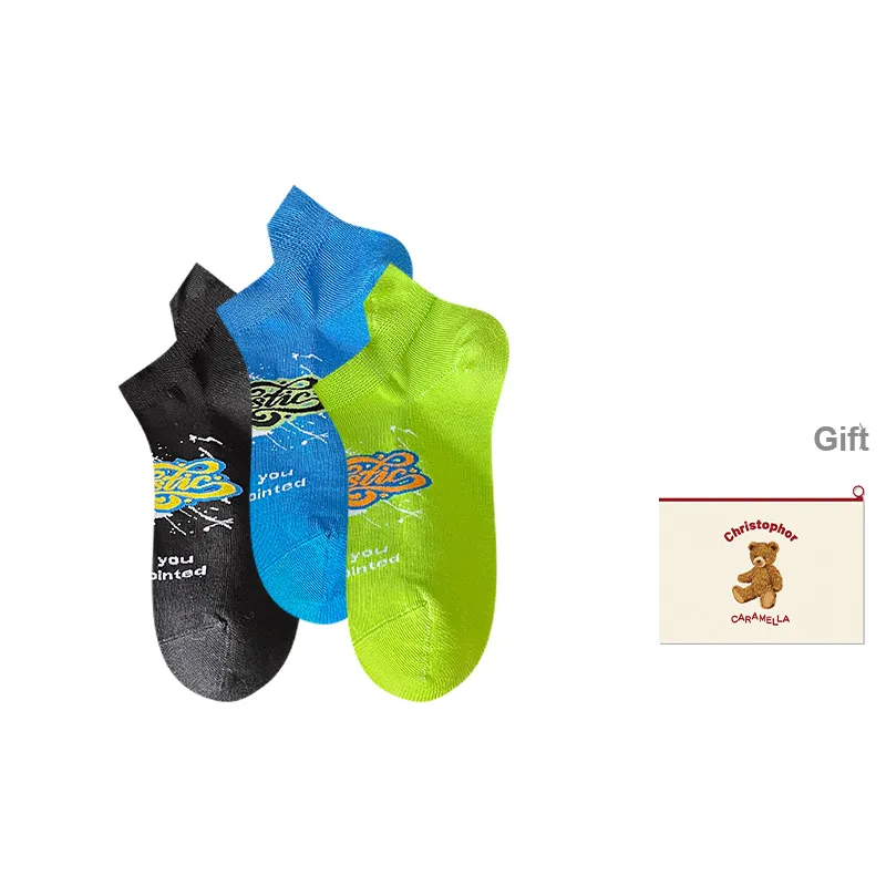 Caramella Ankle Socks Men's Shopping Bag Combo Set-20