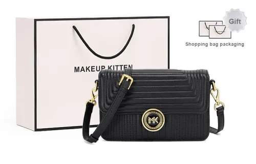 MAKEUP KITTEN Crossbody Bags Classic Black [Includes Shopping Bag]