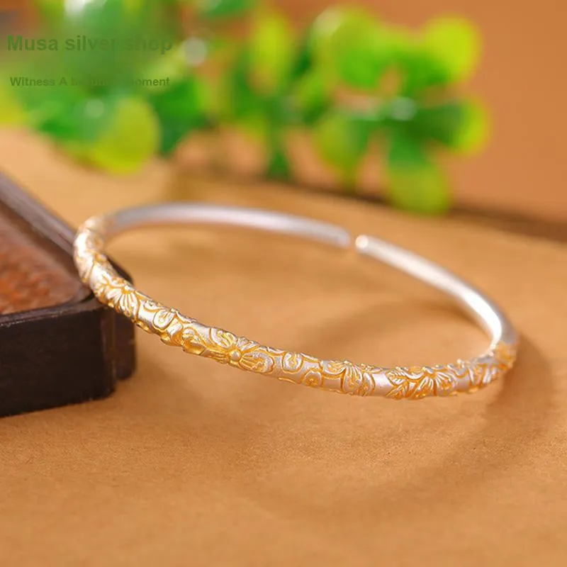 MIAOYINGE 999 Fine Silver Sterling Silver Bracelets Women's-2