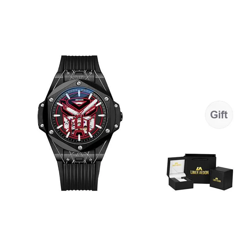 LIBER AEDON Wrist Watch Mechanical Movement Black Dial Men's Watches-1