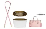 [Leather Strap]Rouge Pink Crossbody Shoulder Strap+DuPont Paper Liner